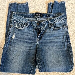 Lucky Brand Blue Straight Leg Jeans with Vintage Fading